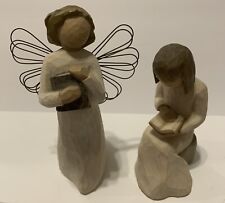 2 VTG Demdaco Willow Tree Angels By Susan Lordi “Angel Of Learning” And “Wisdom” picture