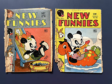 New Funnies lot of 2 comics - #100 & #102 - Dell 1945 picture