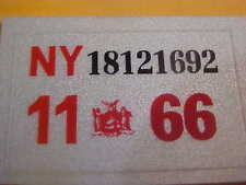 1966 new york n y registration sticker & other years picture