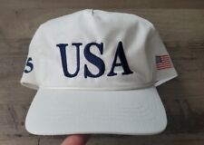DONALD TRUMP OFFICIAL USA HAT  - AUTHENTIC WHITE & NAVY Lightly used 2020 picture