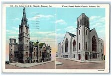 1948 Big Bethel AME Wheat Street Baptist Church Atlanta GA Multi-View Postcard picture
