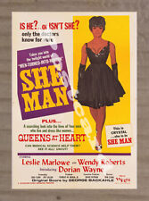 Historic 1966 She-Man, A Story of Fixation Movie Advertising Postcard picture