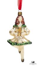 WATERFORD Holiday Heirloom Claddagh Irish Dancer Glass Christmas Ornament in Box picture