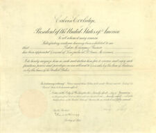 CALVIN COOLIDGE - DIPLOMATIC APPOINTMENT SIGNED 01/21/1928 WITH CO-SIGNERS picture