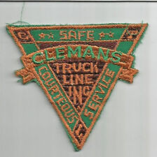 Clemans Truck Line driver patch 3-5/8 X 4 cheesecloth back #7022 picture