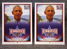 2022 Decision Election Day Barack Obama  PURPLISH-PINK # 1 / 4  & SILVER #'d/ 10 picture