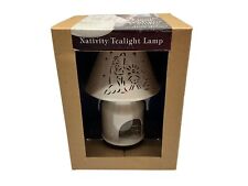 Nativity Ceramic Tealight Lamp New In Box Christmas Holiday Decor Candle Holder picture