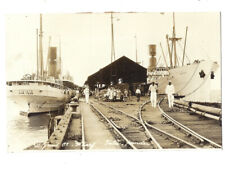 c1900 Museo Tela Railroad United Fruit Co Wharf Ships Occupational RPPC Postcard picture