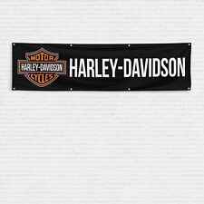 For Harley Davidson Motorcycle Enthusiasts 2x8 ft Flag Garden Garage Wall Banner picture