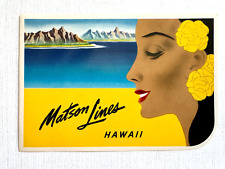 1940-50's Matson Steamship Lines Hawaii Luggage Label picture