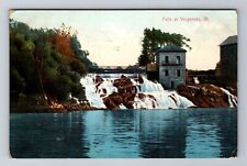Vergennes VT-Vermont, Falls, Antique, Vintage c1907 Souvenir Postcard picture