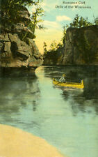 Dells,WI. Canoeing off Romance Cliff   1912 picture