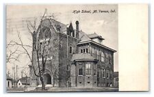 1909 Mt Vernon, IN Postcard-  HIGH SCHOOL MT VERNON IND picture
