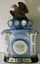 VINTAGE 1972 JIM BEAM WHISKEY DECANTER-REMEMBER PEARL HARBOUR-USS ARIZONA-EMPTY picture