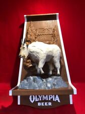 Vintage 70’s Olympia Beer Wildlife Wall Plaque Bar Mountain Goat 16x (CP1103816) picture