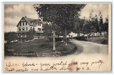 1909 Mt. Mongola House Dirt Road Trees Ellenville New York NY Antique Postcard picture