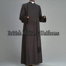 New Black Protestant Vestments Anglican Priest Clergy Men Robe Fatima Industries picture
