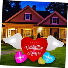 6 Ft Valentine'S Day Inflatable Sweet Heart with Wing Decoration Candy Hearts picture