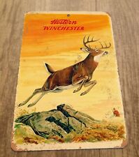 Vintage Western Winchester Deer Hunting Ad 8x12 Metal Wall Sign picture