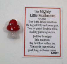 YTOP Mighty little mushroom magical MINIATURE GLASS FIGURINE mini charm Ganz picture