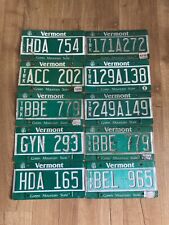 Bulk Lot Of 10 Vermont License Plates Craft Condition Green Mountain State picture