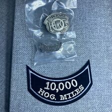 Harley Davidson Owners Group HOG Member 10,000 miles + Mileage Patch & Pin Set picture
