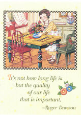 QUALITY OF LIFE IMPORTANT Vintage Kitchen-Handmade Magnet-w/Mary Engelbreit art picture