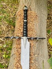 Hand-Forged Nazgul Sword - Custom Engraved LOTR King Aragorn Ranger Blade picture