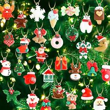 42 pcs Mini Christmas Ornaments, Miniature Resin Christmas Tree Ornaments for picture
