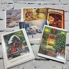 Vintage Christmas Cards Holiday Greetings Lot Of 6 Traditional Classic  picture