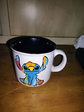Vintage Disney STITCH / OHANA Rainbow Ceramic Coffee Cup Mug - 20 oz picture