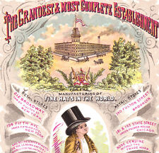 Knox the Hatter RARE 1800's Victorian NY Top Hat fabulous vignette Ad Trade Card picture
