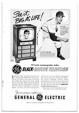 Original 1951 GE Black Daylite Television 