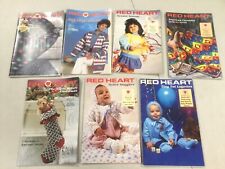 7 Red Heart Crochet/Knit Vntg Pattern Books-1990,92,94,95,97- 6 Are 1st Editions picture