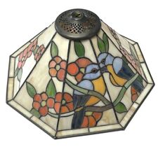 Vintage Stained Glass Tiffany Style Lamp Shade Only- Lovebirds picture