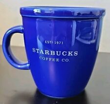 Starbucks Barista 2002 Mug Dark Blue Est 1971 Coffee Cup 16 oz Mfg Imperfection picture
