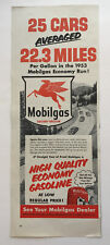 1953 Mobile Gasoline Mobilgas Vintage Print Ad 1953 Mobilgas Economy Run picture