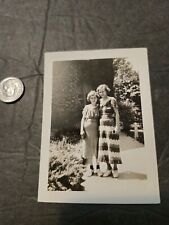 ANTIQUE PHOTOGRAPH - 1950s SISTERS POSING FOR THE CAMERA  picture
