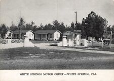 White Springs Motor Court White Springs Florida FL c1940 Postcard picture