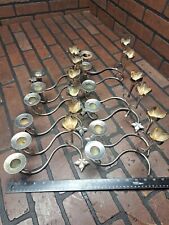 Vintage Silver plate Lotus Flower Candle Holder Connectable Fancy Dinner 12 Pcs picture