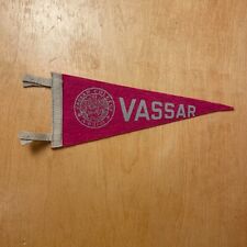 Vintage 1950s Vassar College 4x9 Felt Pennant Flag picture