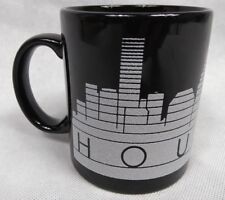Souvenir Mug Houston Skyline Silver Black Textured Design picture