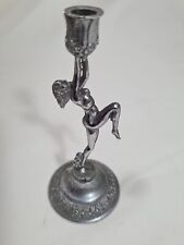 Vintage 1920s 1930s Chrome Art Deco Nude Lady Holder Stand 4.25