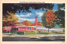 Lisbon Ohio c1952 Postcard The McKinley Grade School  picture
