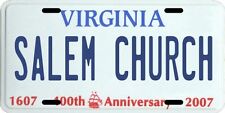 Civil War Battle of Salem Church Virginia Aluminum License Plate picture