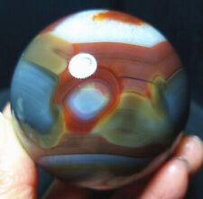 TOP 322.3G Natural Polished Banded Red Agate Crystal Sphere Ball Healing  A2844 picture