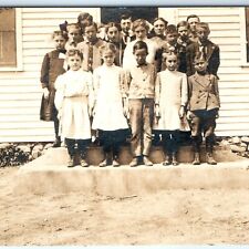 c1910s Mature Looking School Children RPPC Cute Girls Boys Real Photo PC A125 picture