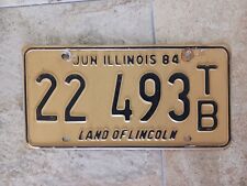 1984 Illinois IL Auto Car Truck License Plate 22 493 TB picture