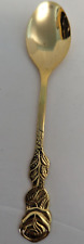 Vintage Rostfrei Rose Pattern Gold Plate Demitasse Spoon picture