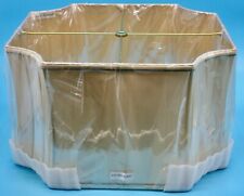 NEW JOHN RICHARD COLLECTION CONTOURED Silk Square Scalloped Gold  17X17X10 picture